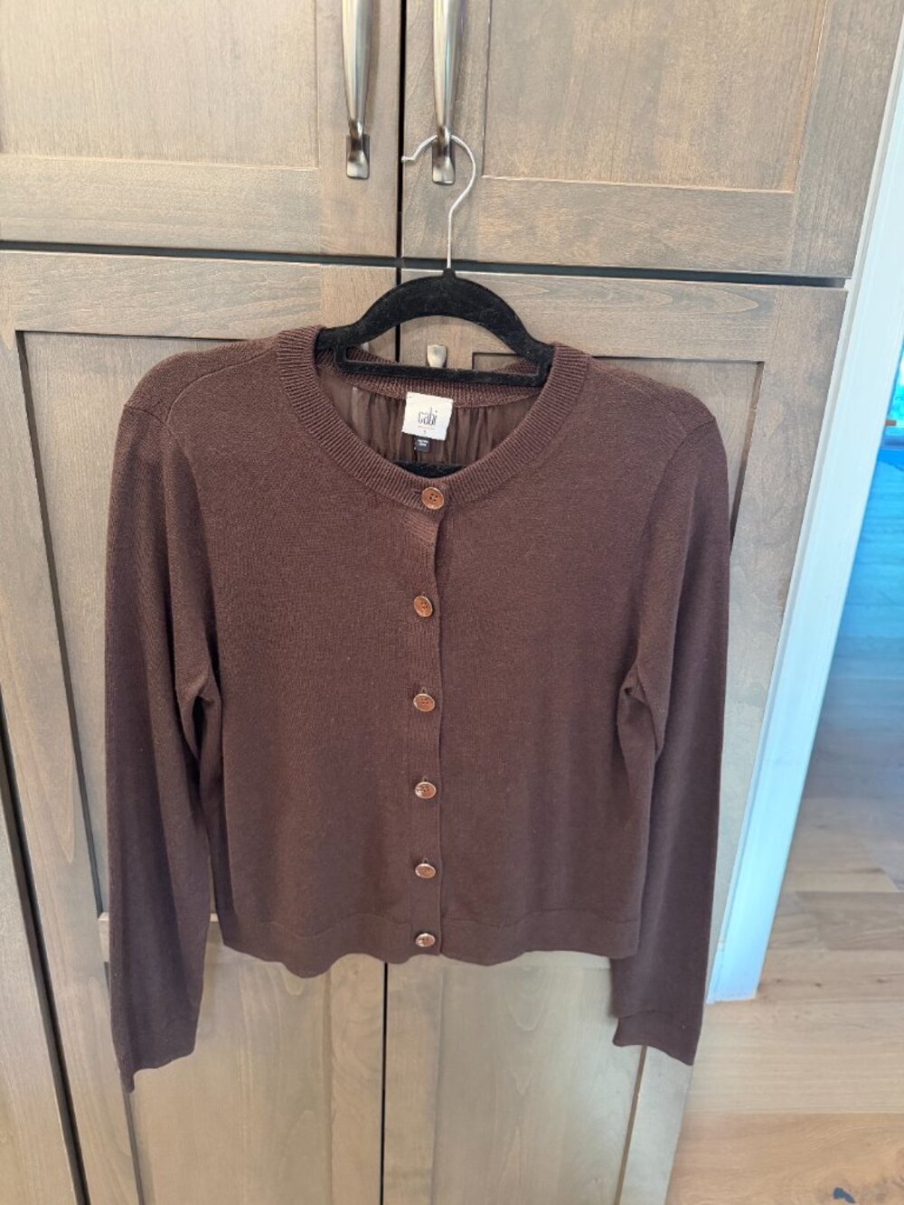 NWOT CAbi Ladylike Cardigan - S - Chocolate Brown - Picture 4 of 7